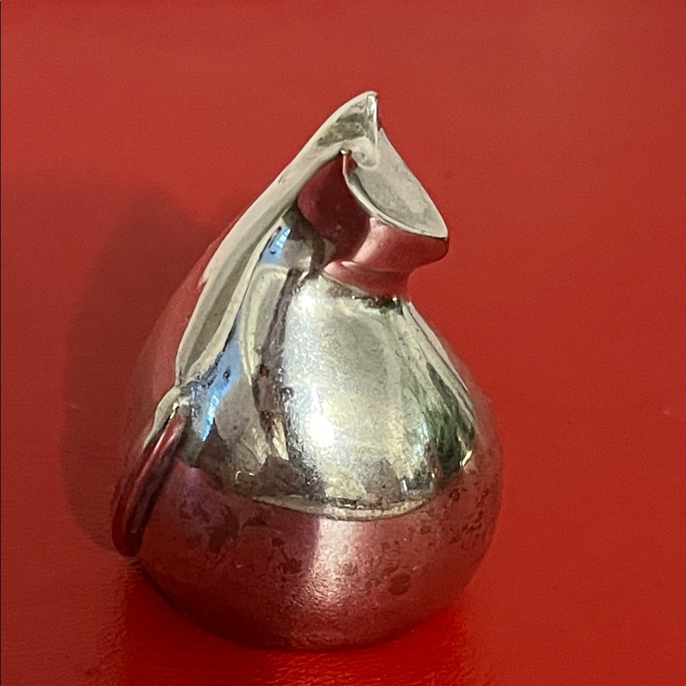 Vintage Dansk, silver plated, modern cat paperweigh  2”H